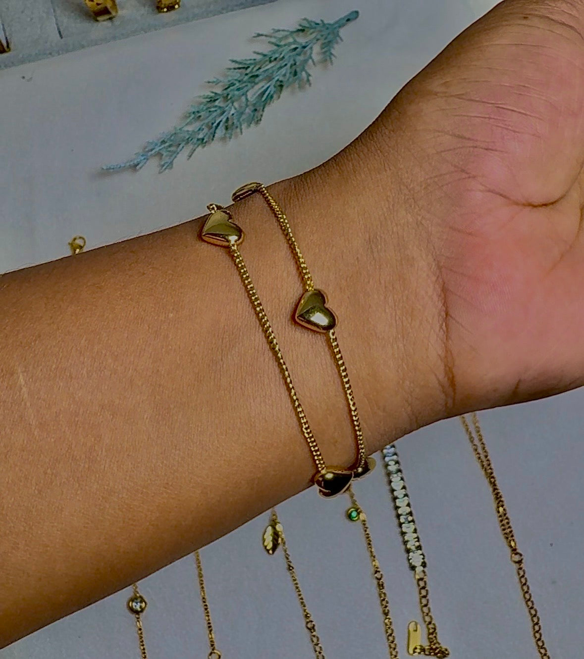 Solid Heart Double Layer Bracelet