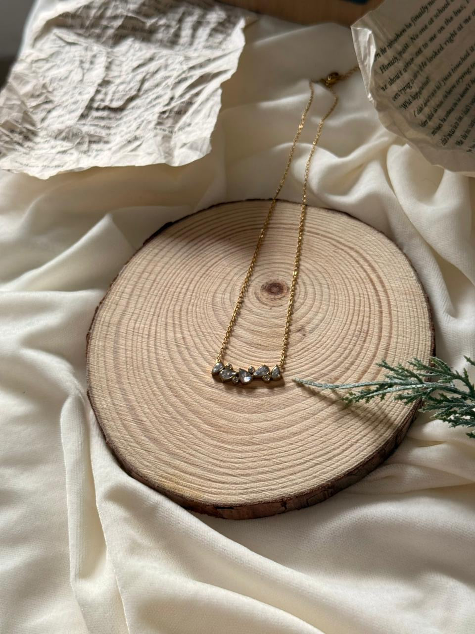 Raindrop Stack pendant-  white