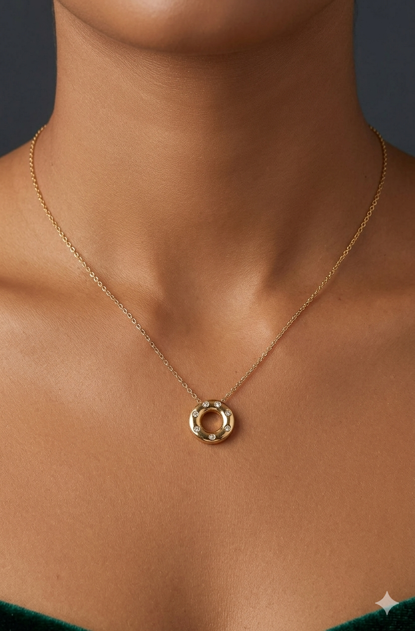 Golden Tube Pendant