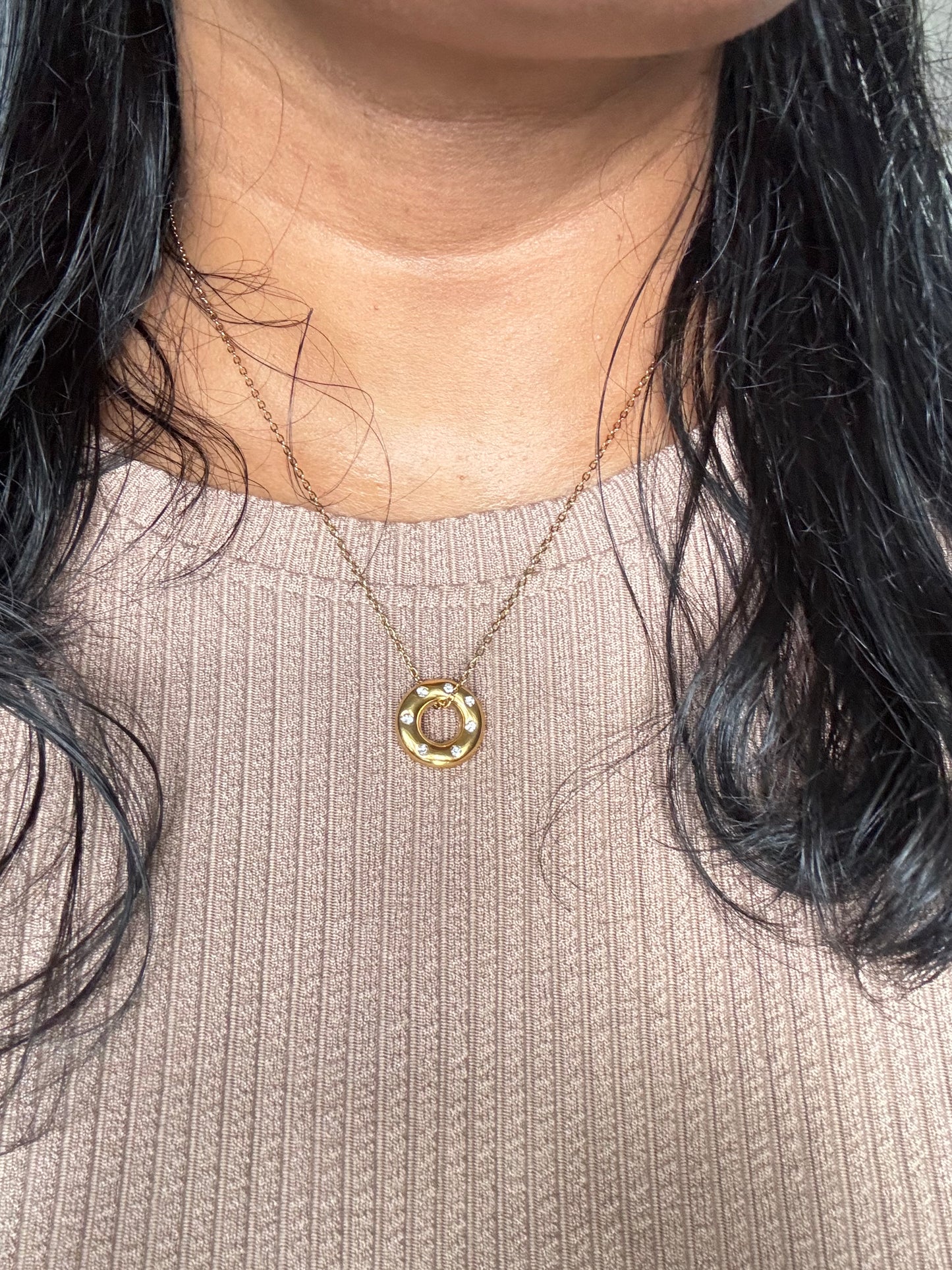 Golden Tube Pendant