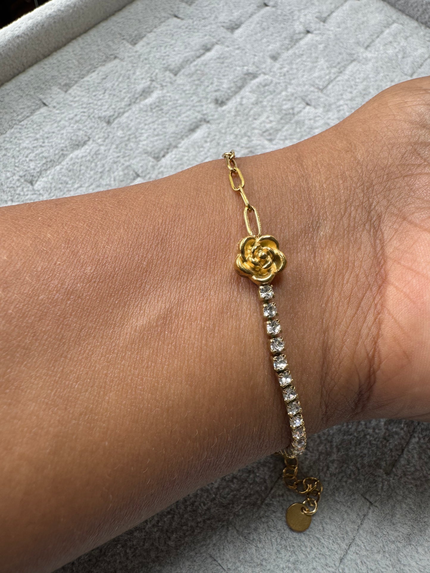 Rose Link Tennis Bracelet