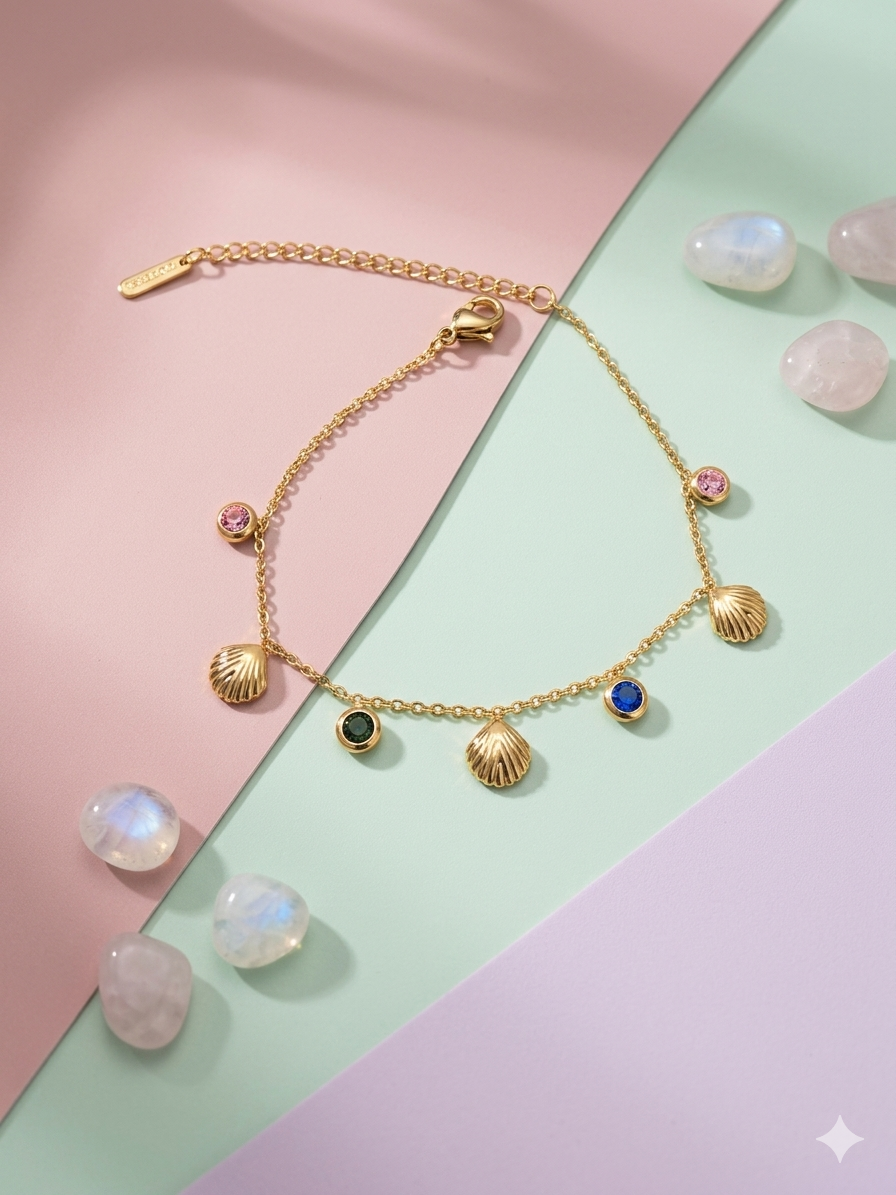 Shell Charm Bracelet - Multicolour
