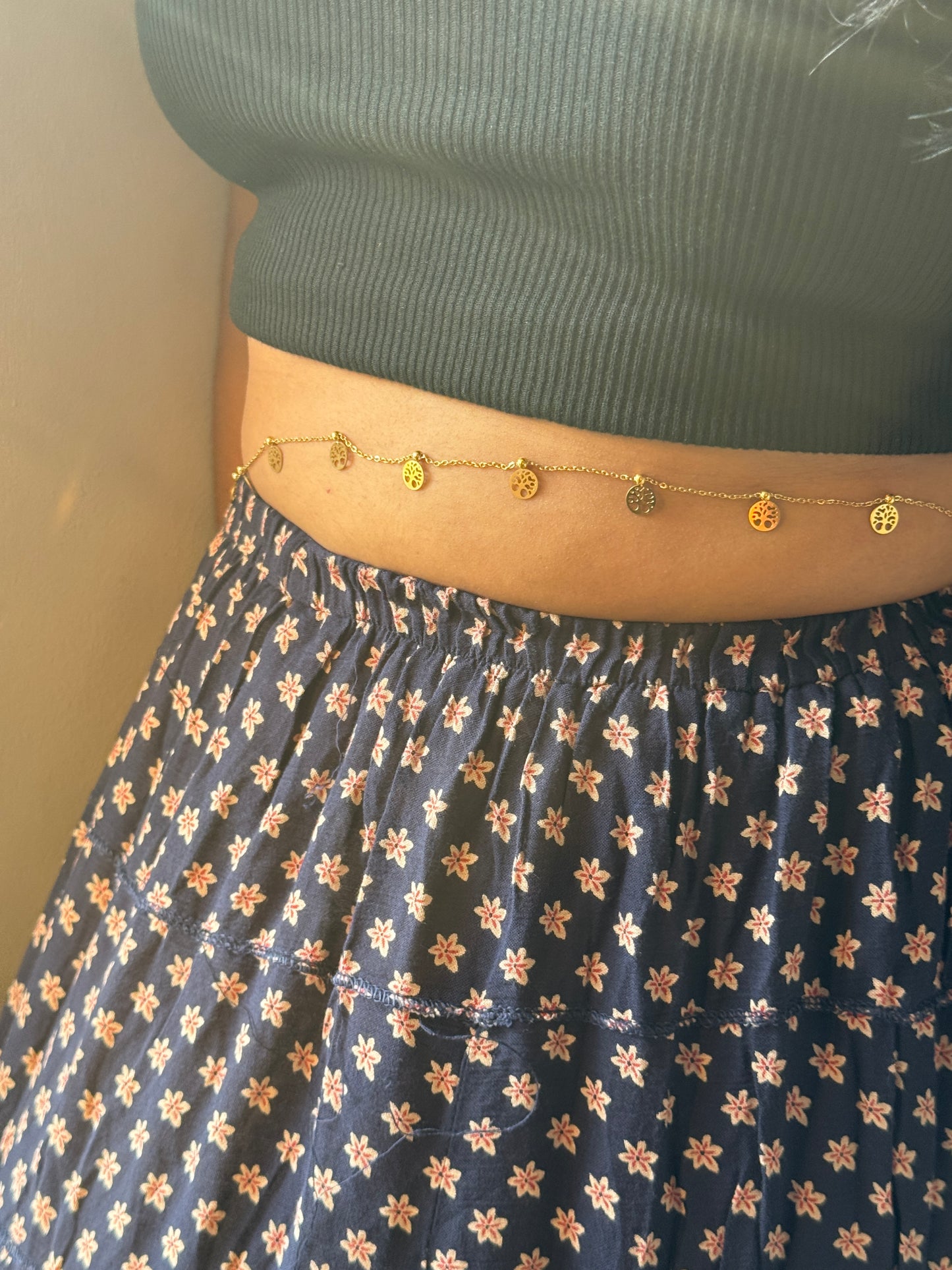 Leafy Charm Hip Chain