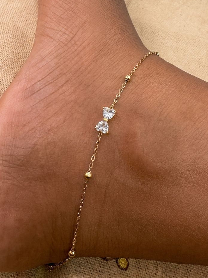 Unity Heart Anklet - Pair