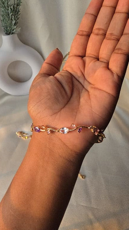 Tulips Bracelet- lavender